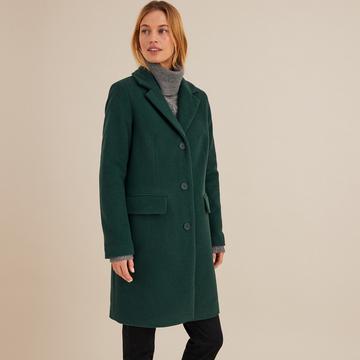 Manteau mi-long fermeture boutonnée