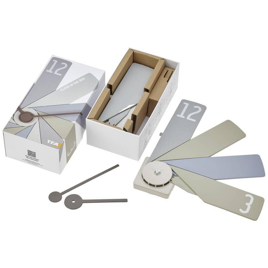 TFA Dostmann Quarz-Wanduhr zum Zusammenstecken CLOCK IN THE BOX  