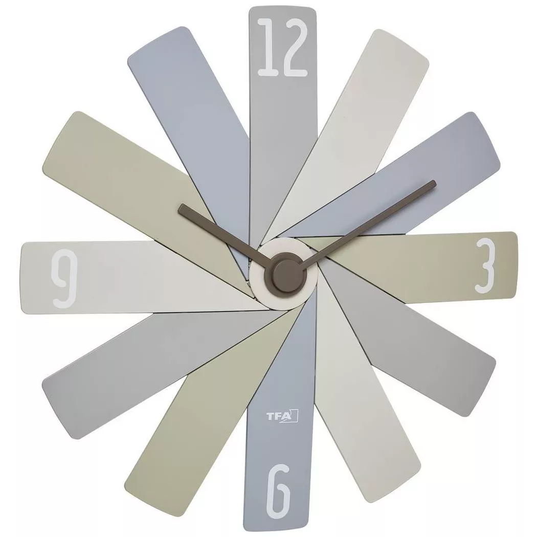 Horloge murale TFA Dostmann 60.3020.30 à quartz 40 cm x 3.7 cm x 40 cm multicolore mécanisme dhorloge silencieux