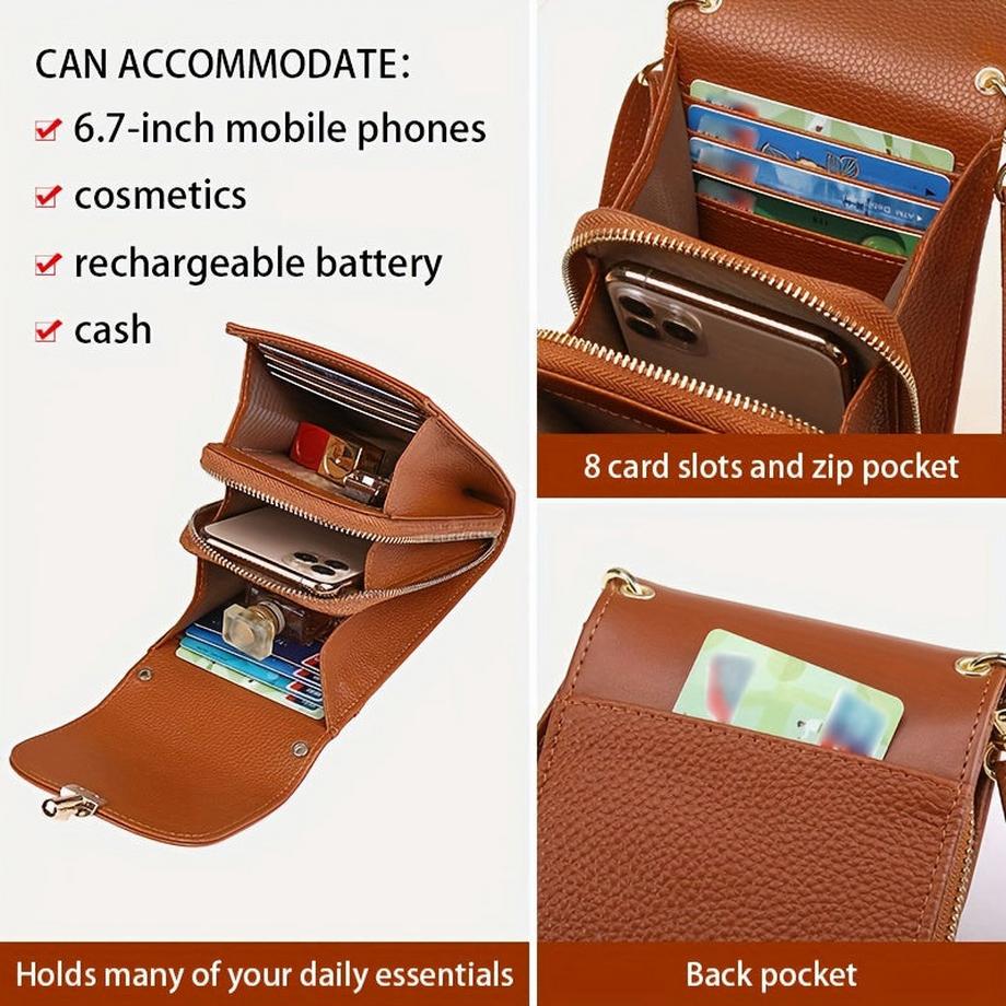Only-bags.store Handytasche mit 8 Kartenfächer Umhängetasche  