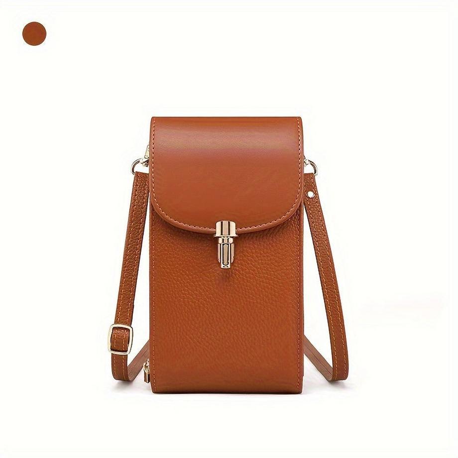 Handytasche aus echtem Leder, Umhängetasche, Umhängetasche, 8 Kartenfächer