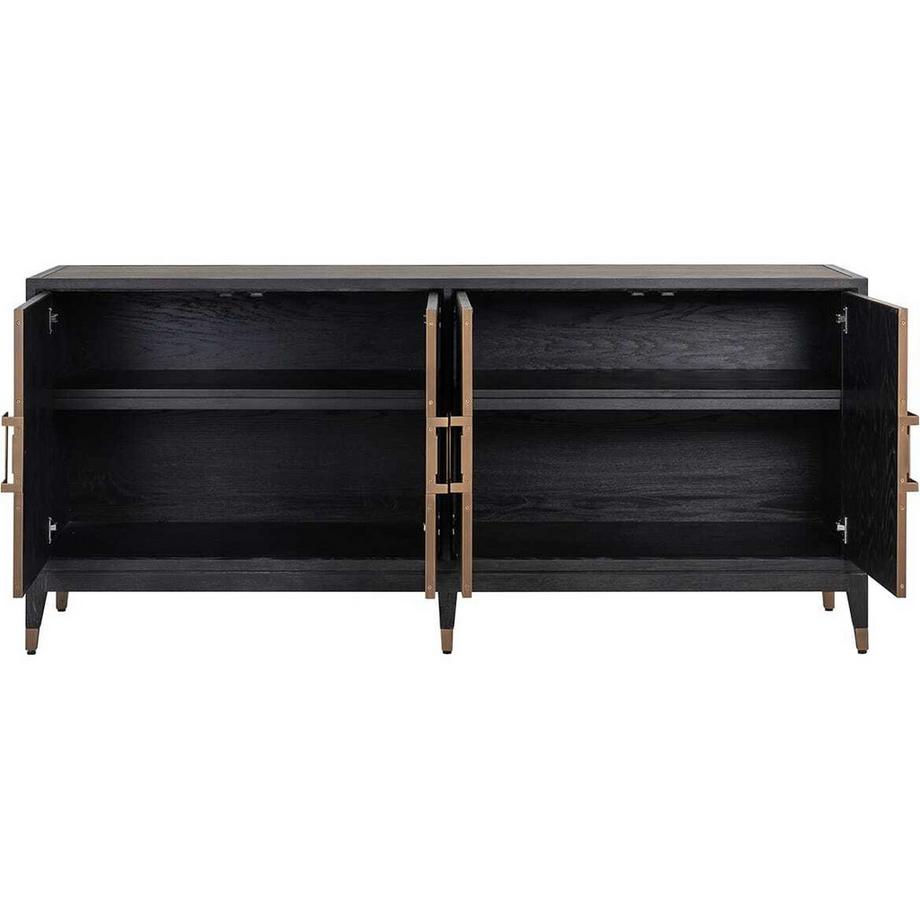 mutoni Sideboard Bloomville noir or brossé 193  