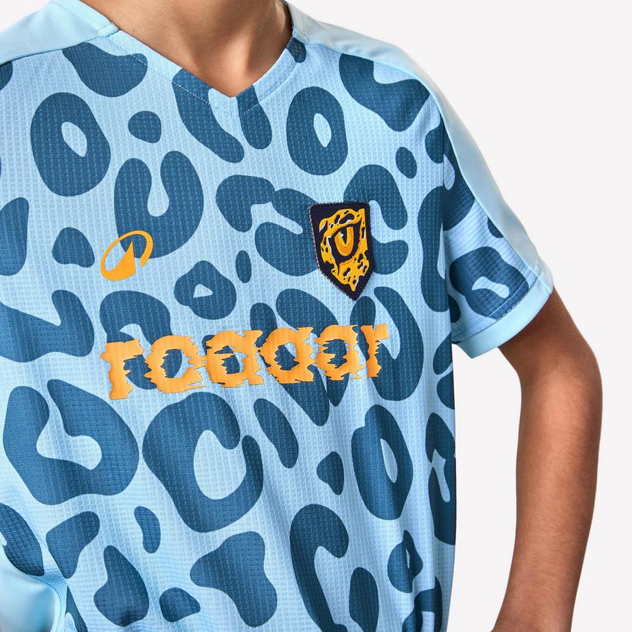 KIPSTA  T-shirt calcio bambina maniche corte poliestere 