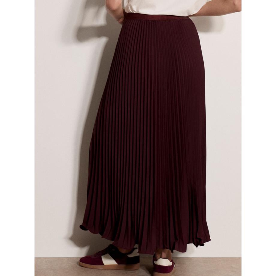 APRICOT Satin Maxirock mit Falten  