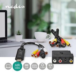 Nedis  carte d'acquisition vidéo | USB 2.0 | 480p | A / V-kabel / Péritel 