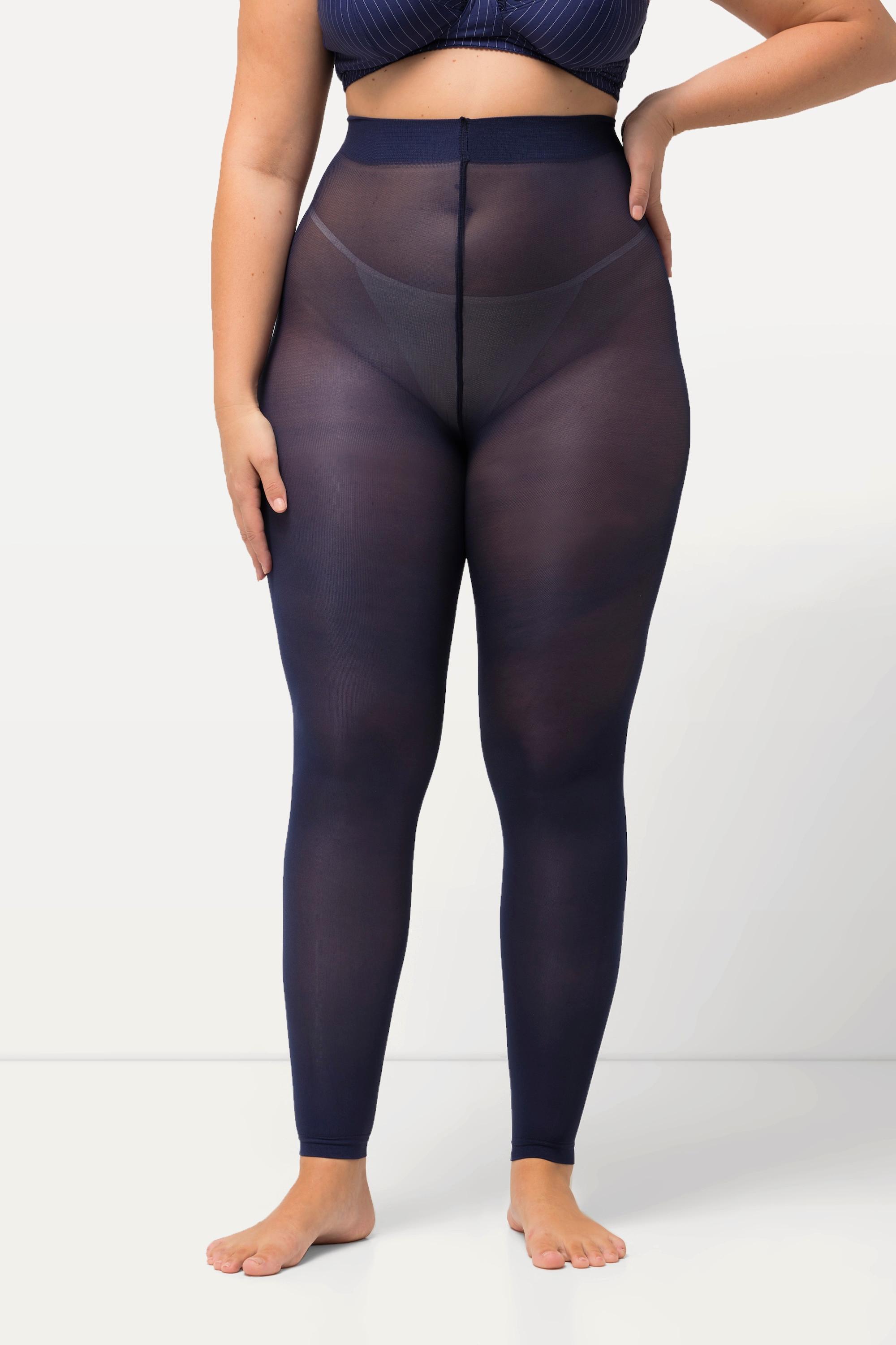 Ulla Popken  Legging-collant à coutures plates, 60 deniers 