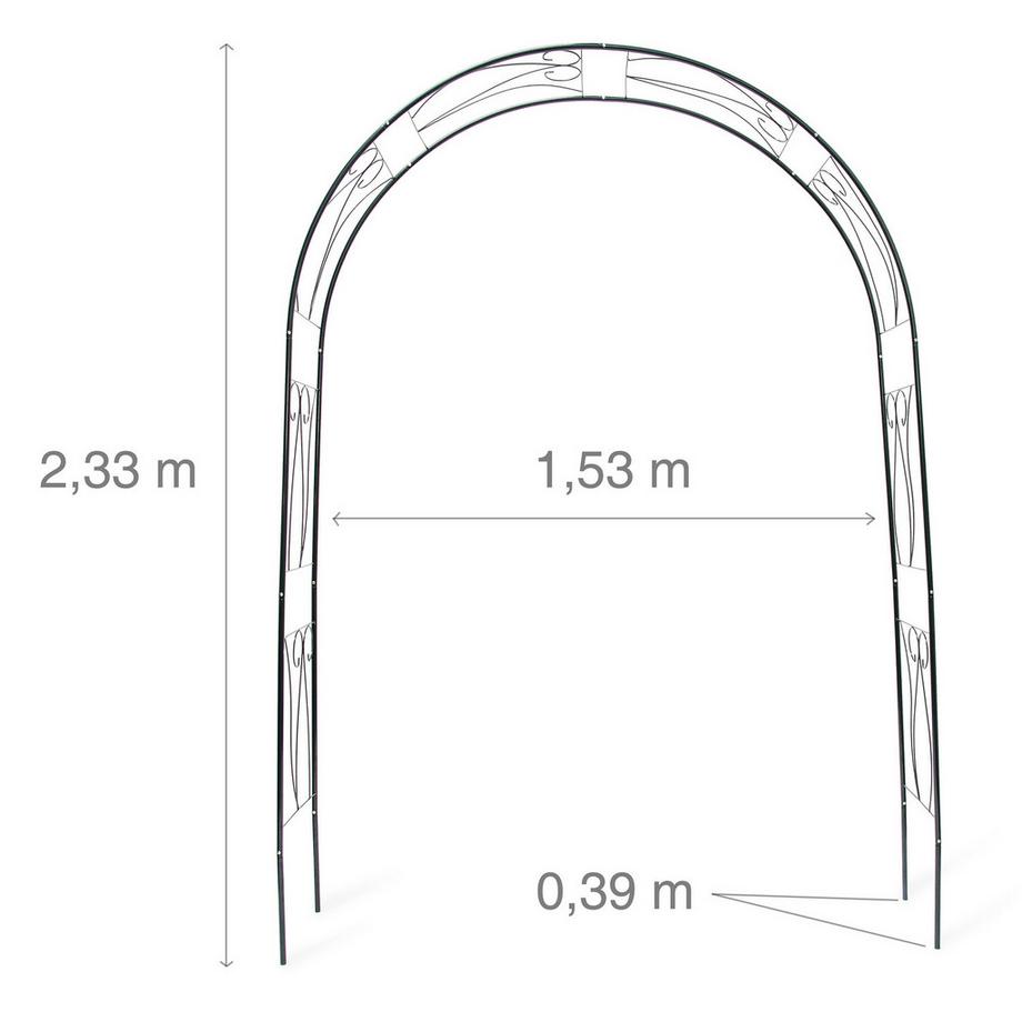 B2X Rosenbogen mit Stützornamenten  