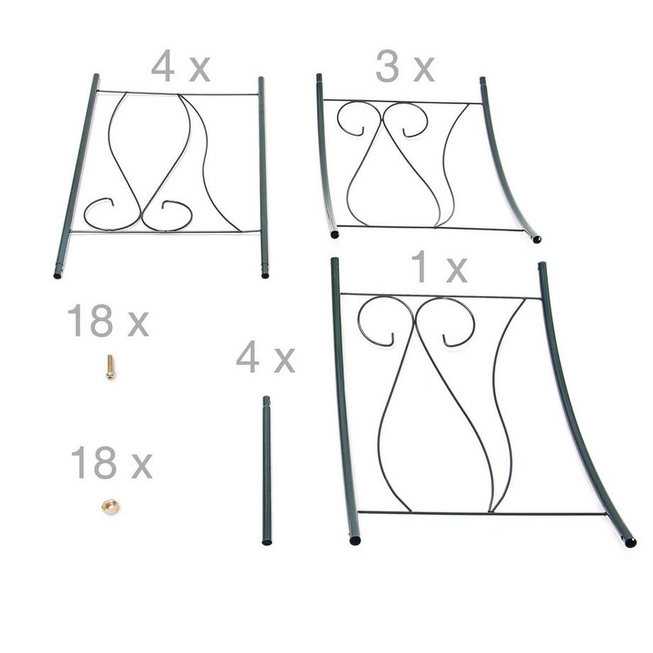 B2X Rosenbogen mit Stützornamenten  