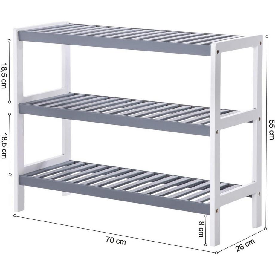 Pricenet Étagère à chaussures en bambou naturel – Durable et légère.  