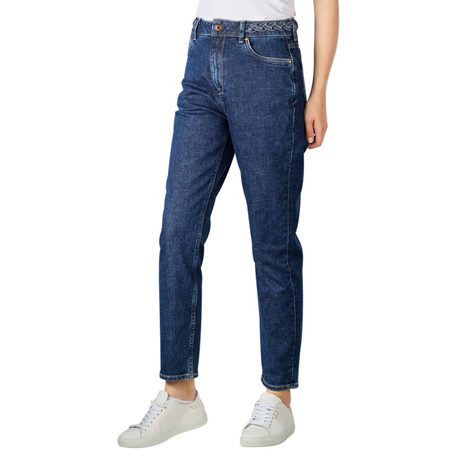 Pepe Jeans London Mom Fit Jeans mit geflochtenem Bund  