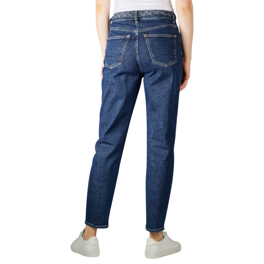 Pepe Jeans London Mom Fit Jeans mit geflochtenem Bund  