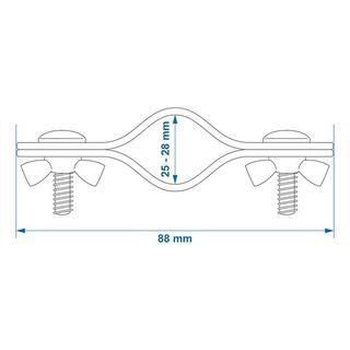 Pricenet  Pince pour mât de tente double 25-28mm 
