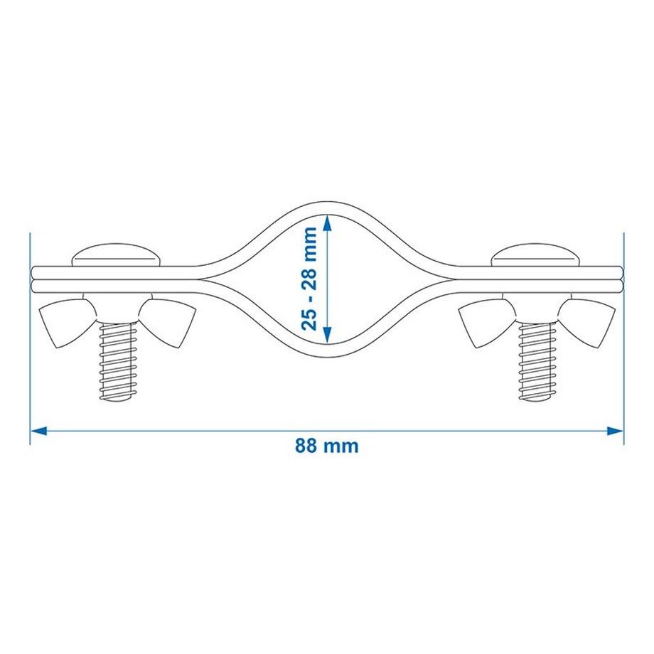 Pricenet  Zeltstangenklemme doppelt 25-28 mm 