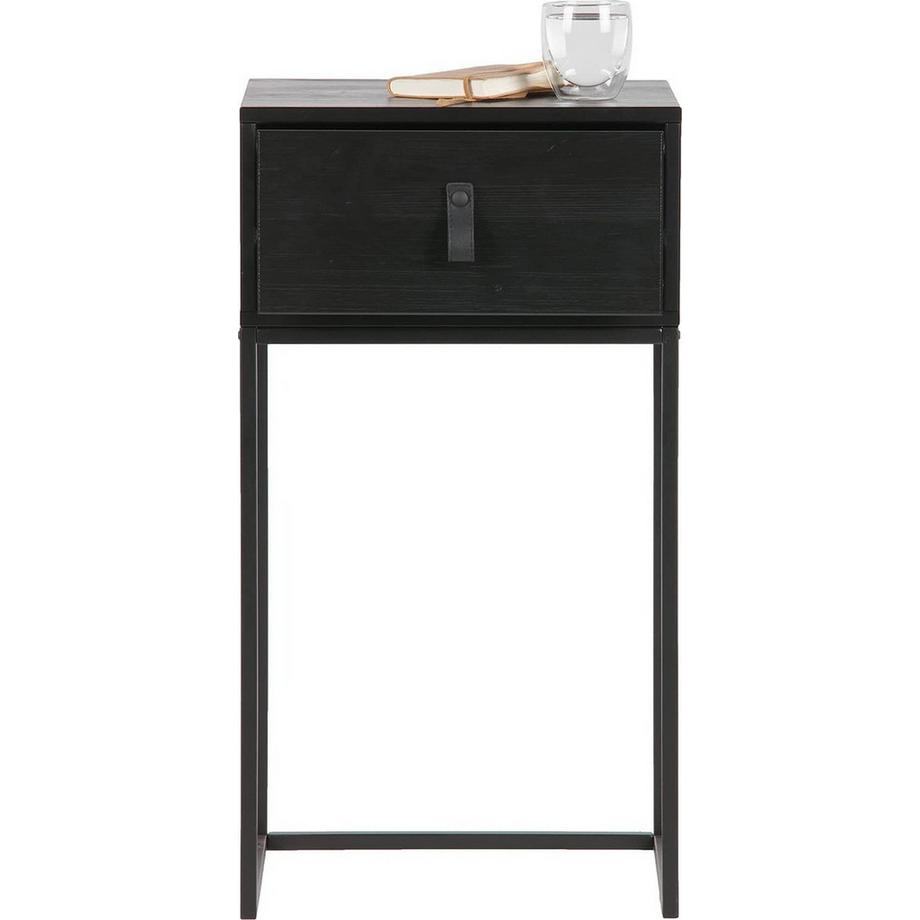 mutoni Comodino Zola 1 cassetto nero (FSC)  