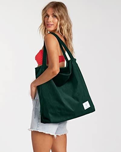 Only-bags.store Cord Tasche Umhängetasche mit Reissverschluss Gross Shopper Tote Handtasche  