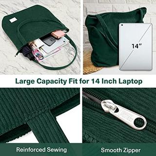 Only-bags.store Cord Tasche Umhängetasche mit Reissverschluss Gross Shopper Tote Handtasche  