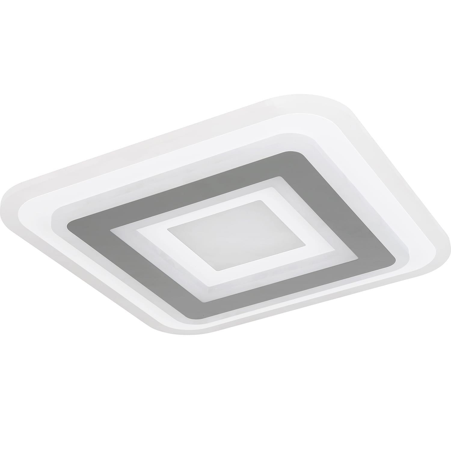 mutoni Plafoniera Sabatino metallo bianco LED 38x38  