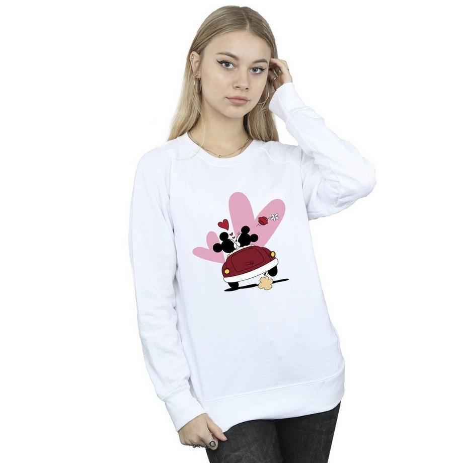 Disney Mickey et Minnie Mouse Love Car Sweatshirt  