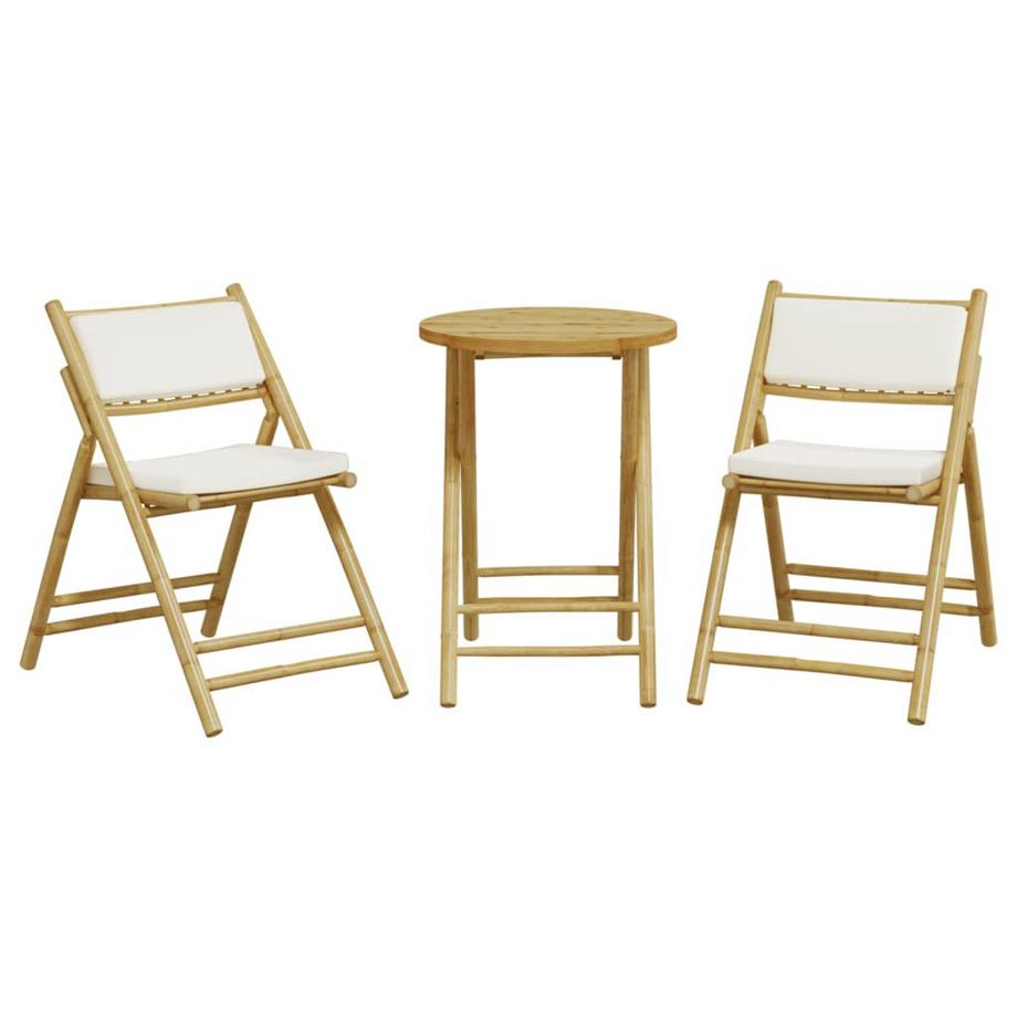 VidaXL Ensemble de bistro bambou  