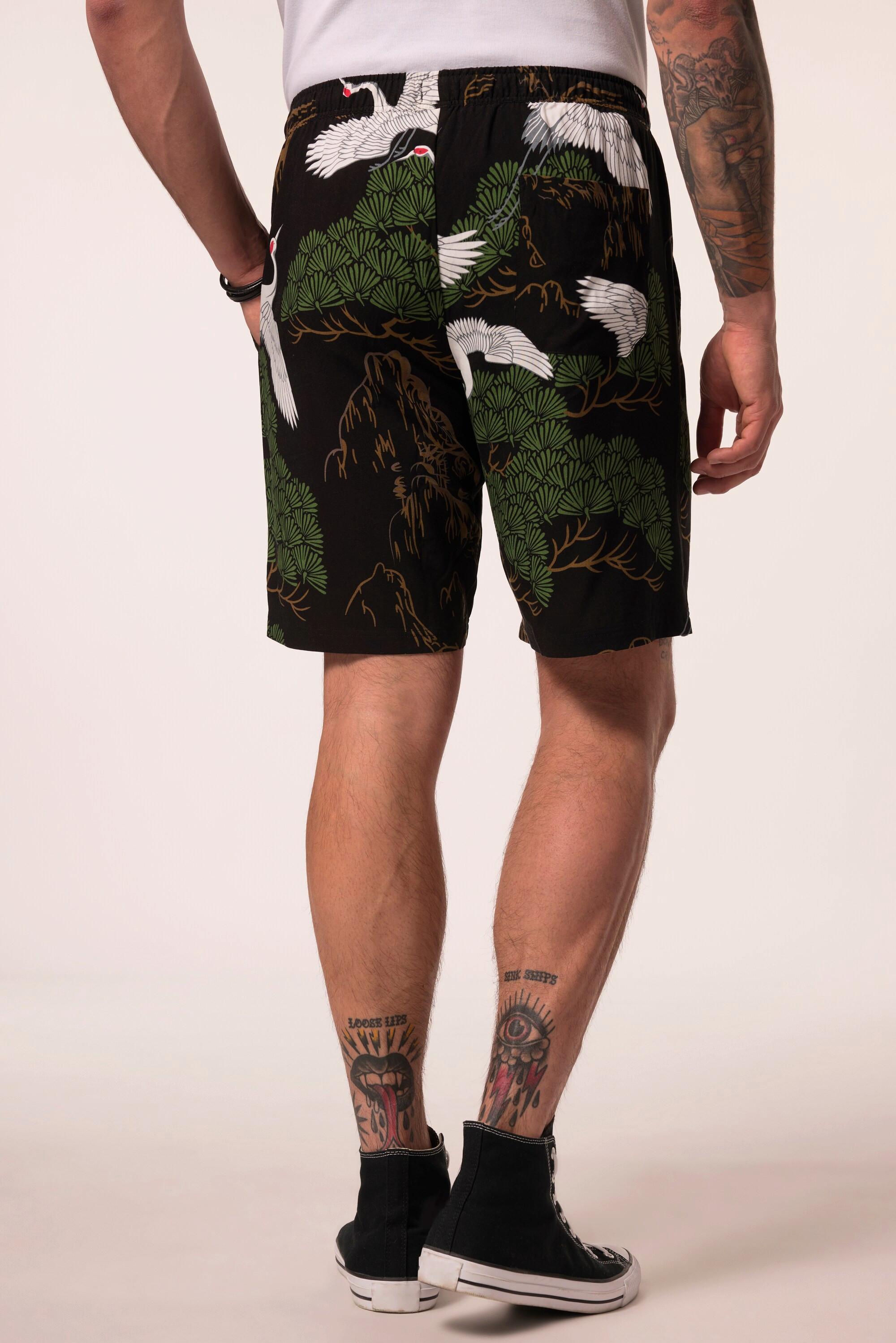 JP1880 Bermuda Alloverprint Shorts mit Elastikbund  