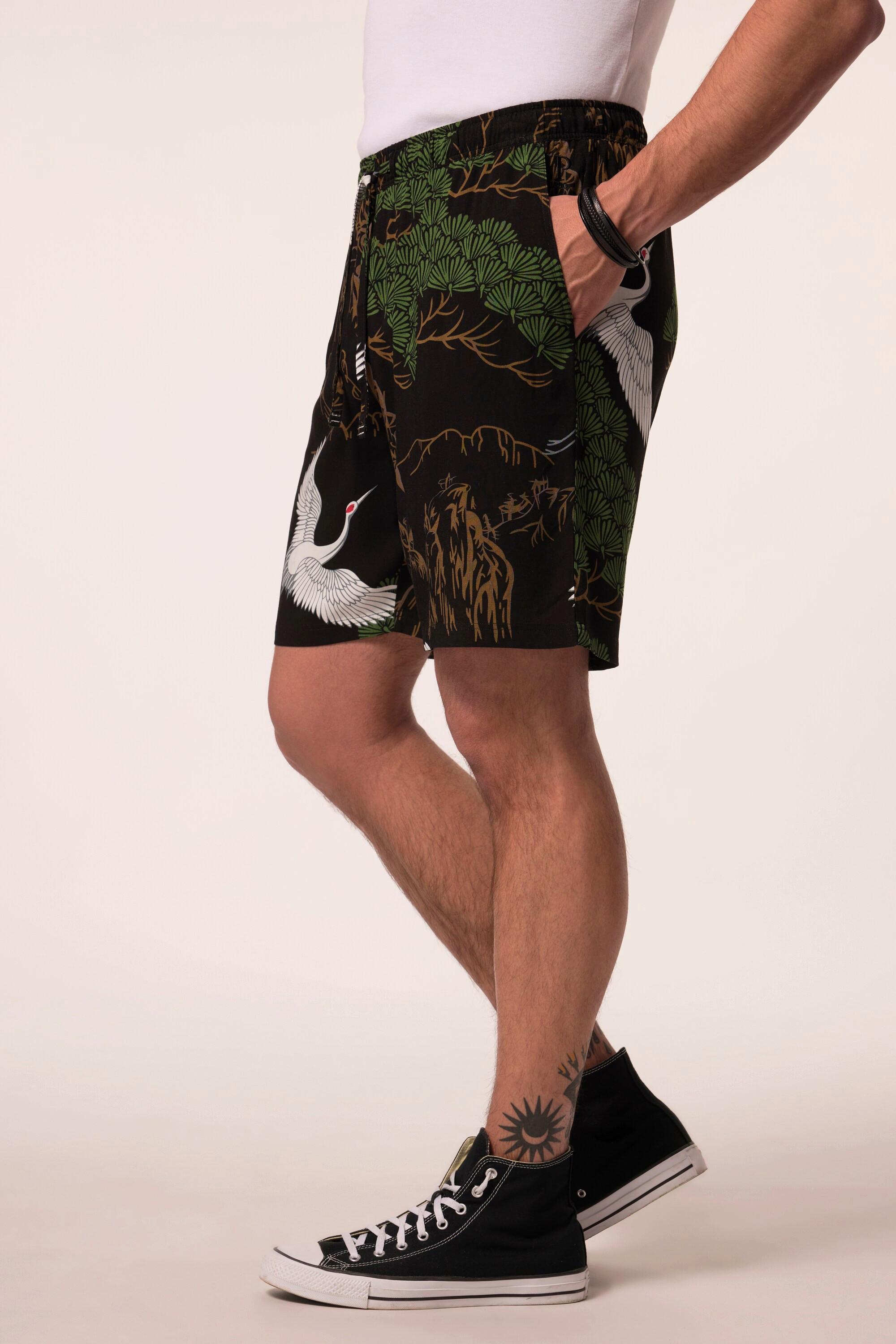 JP1880 Bermuda Alloverprint Shorts mit Elastikbund  