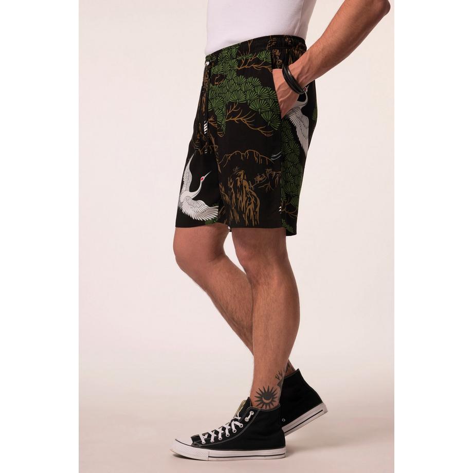 JP1880 Bermuda Alloverprint Shorts mit Elastikbund  