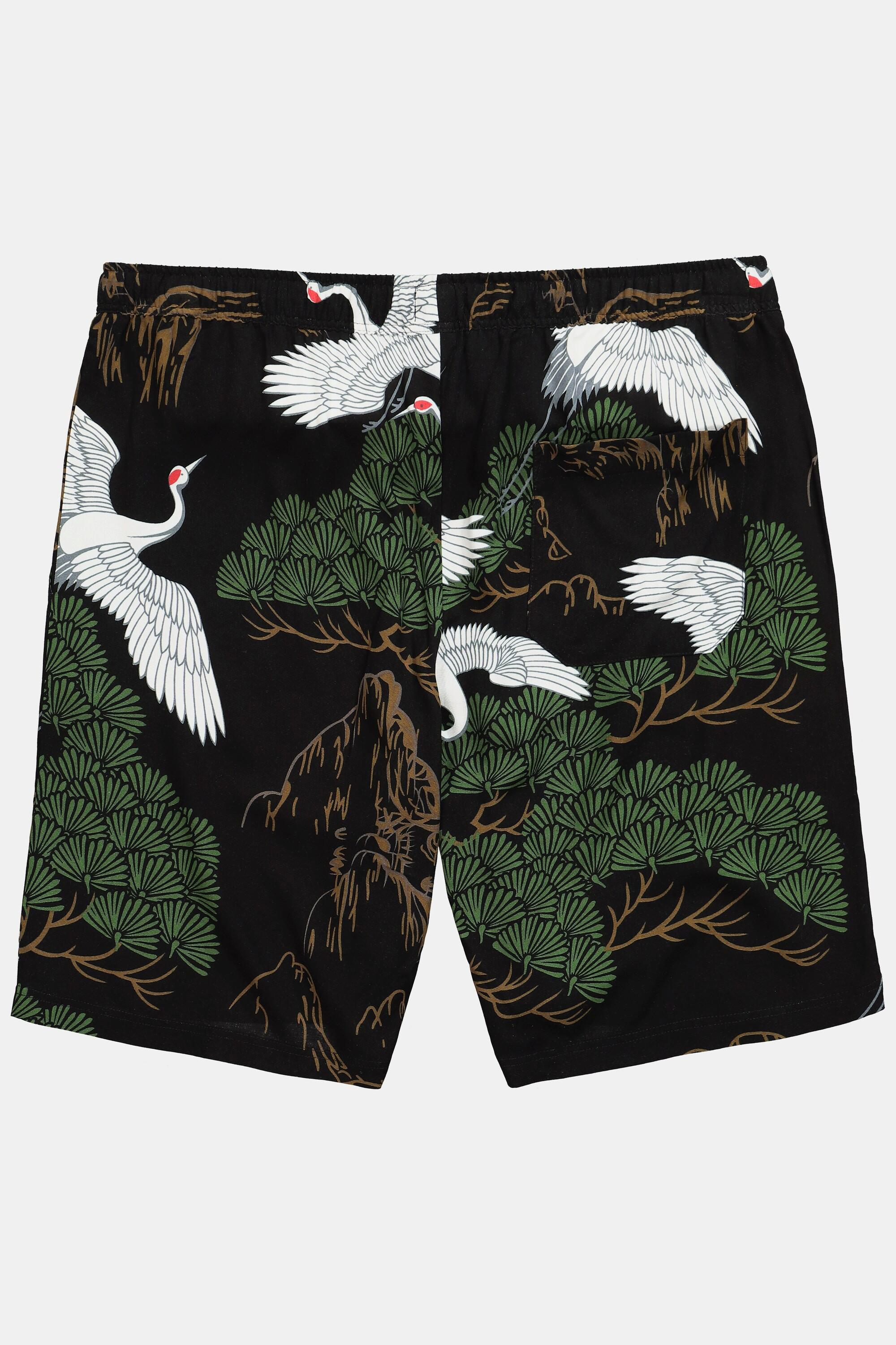 JP1880 Bermuda Alloverprint Shorts mit Elastikbund  