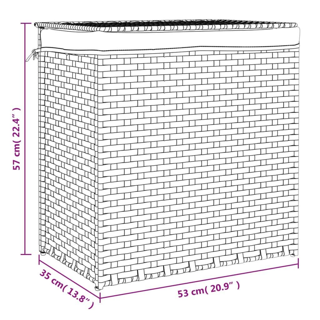 VidaXL Wäschekorb poly-rattan  