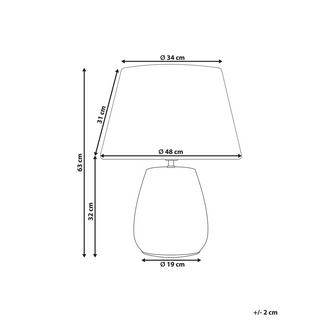 Beliani Lampada da tavolo en Ceramica Moderno CIDRA  