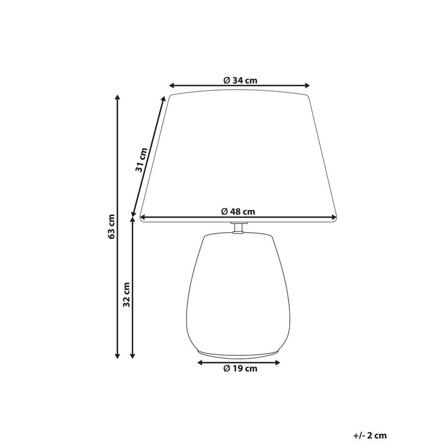 Beliani Lampe à poser en Céramique  CIDRA  