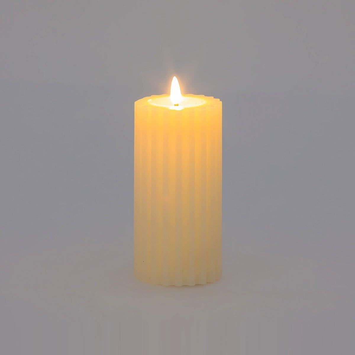 La Redoute Intérieurs LED-Kerze Caspar mit Rillenstruktur  