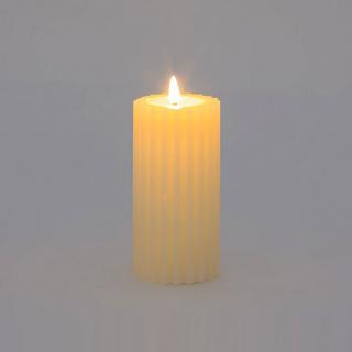 La Redoute Intérieurs LED-Kerze Caspar mit Rillenstruktur  