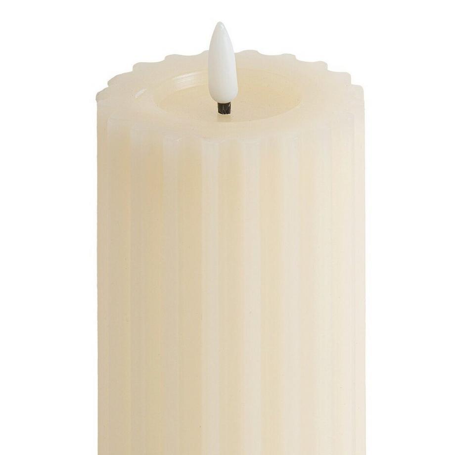 La Redoute Intérieurs Bougie LED striée en cire H17  