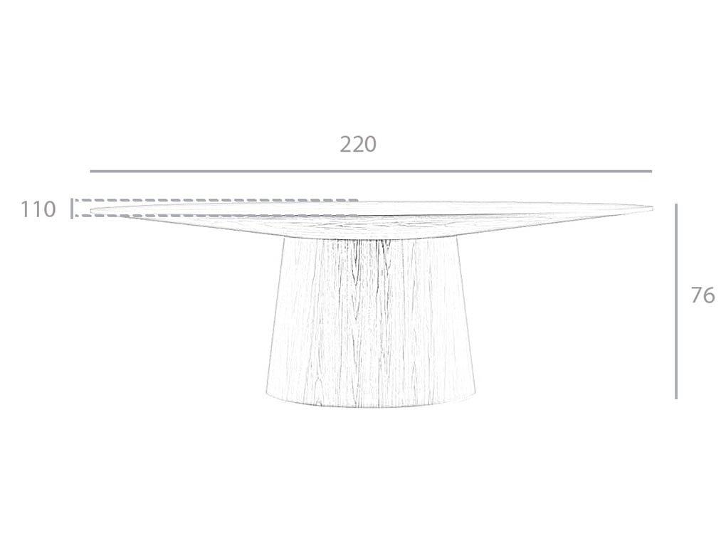 ANGEL CERDA Tavolo da pranzo ovale noce  