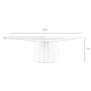 ANGEL CERDA Tavolo da pranzo ovale noce  