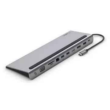 INC004BTSGY Notebook-Dockingstation & Portreplikator Kabelgebunden USB 3.2 Gen 1 (3.1 Gen 1) Type-C Schwarz, Grau