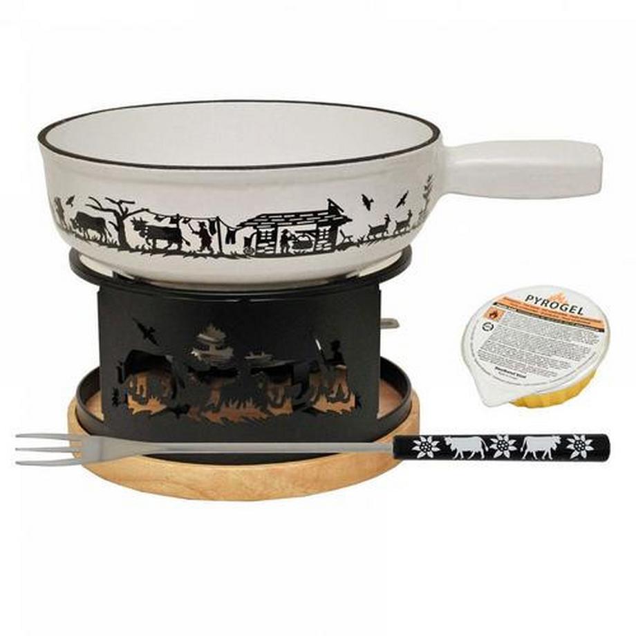 Heidi Cheese Line  Heidi Cheese Fondue Set Alpen 9-teilig, Ø 23cm 