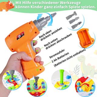 Activity-board  Mosaik-Steckspiel mit elektrischer Bohrmaschine STEM-Werkzeugkasten für Kinder 