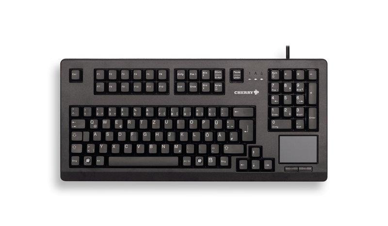 Cherry  CHERRY TouchBoard G80-11900 Kabelgebundene Tastatur mit Toucad, Schwarz, USB (QWERTZ - DE) 