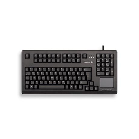 Cherry  Touchboard G80-11900 USB Tastiera Tedesco, QWERTZ Nero Touchpad integrato, Tasti del mouse, App 