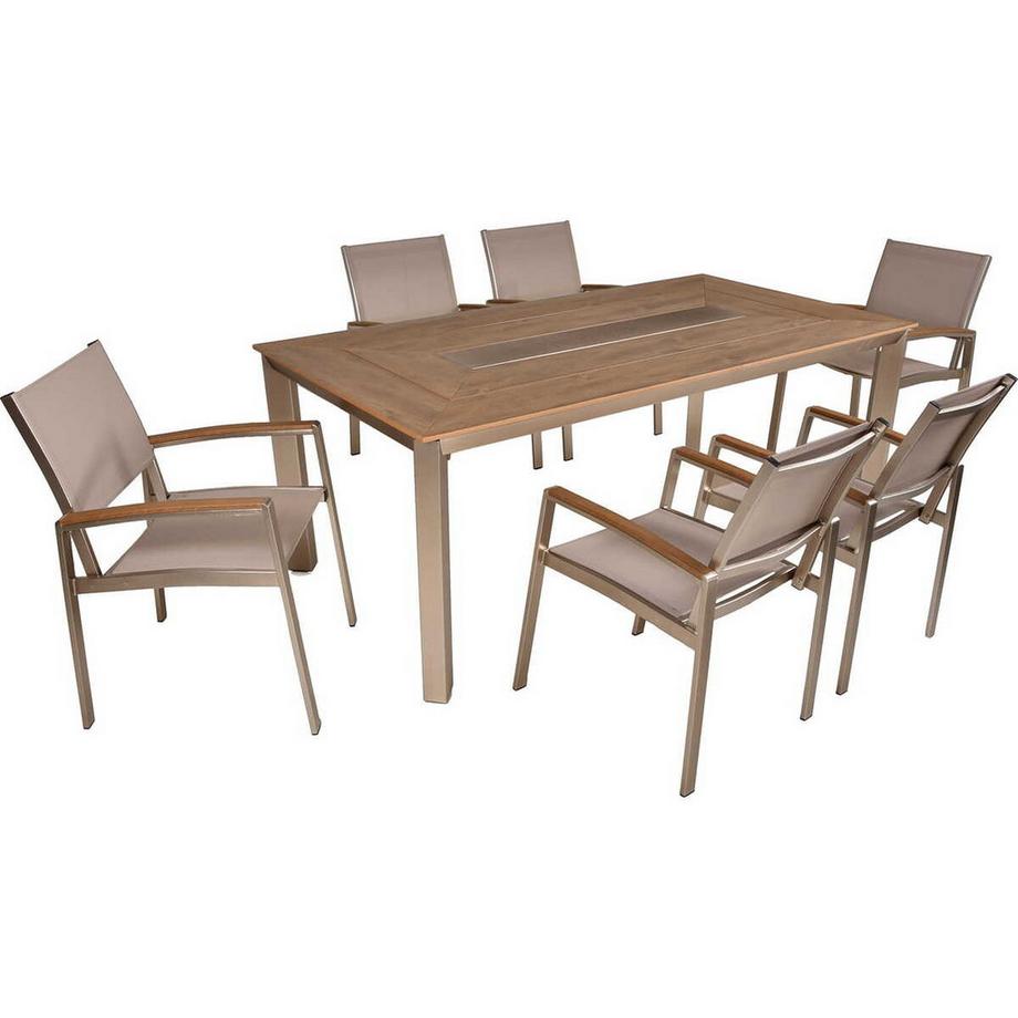 mutoni pleasure Ensemble de salle à manger de jardin Florence VI (7 pcs)  