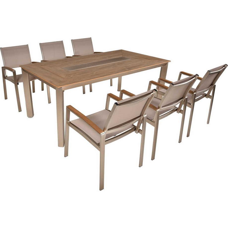 mutoni pleasure Ensemble de salle à manger de jardin Florence VI (7 pcs)  