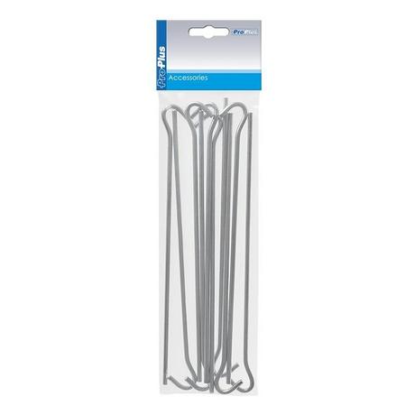 Pricenet  Piquet de tente 25cm en métal avec oeil ouvert 10 pièces en poly-sac 