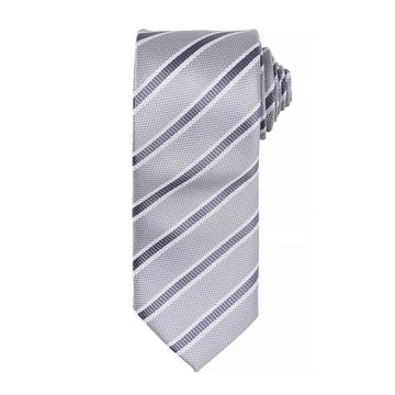Cravate rayée et gaufrée
