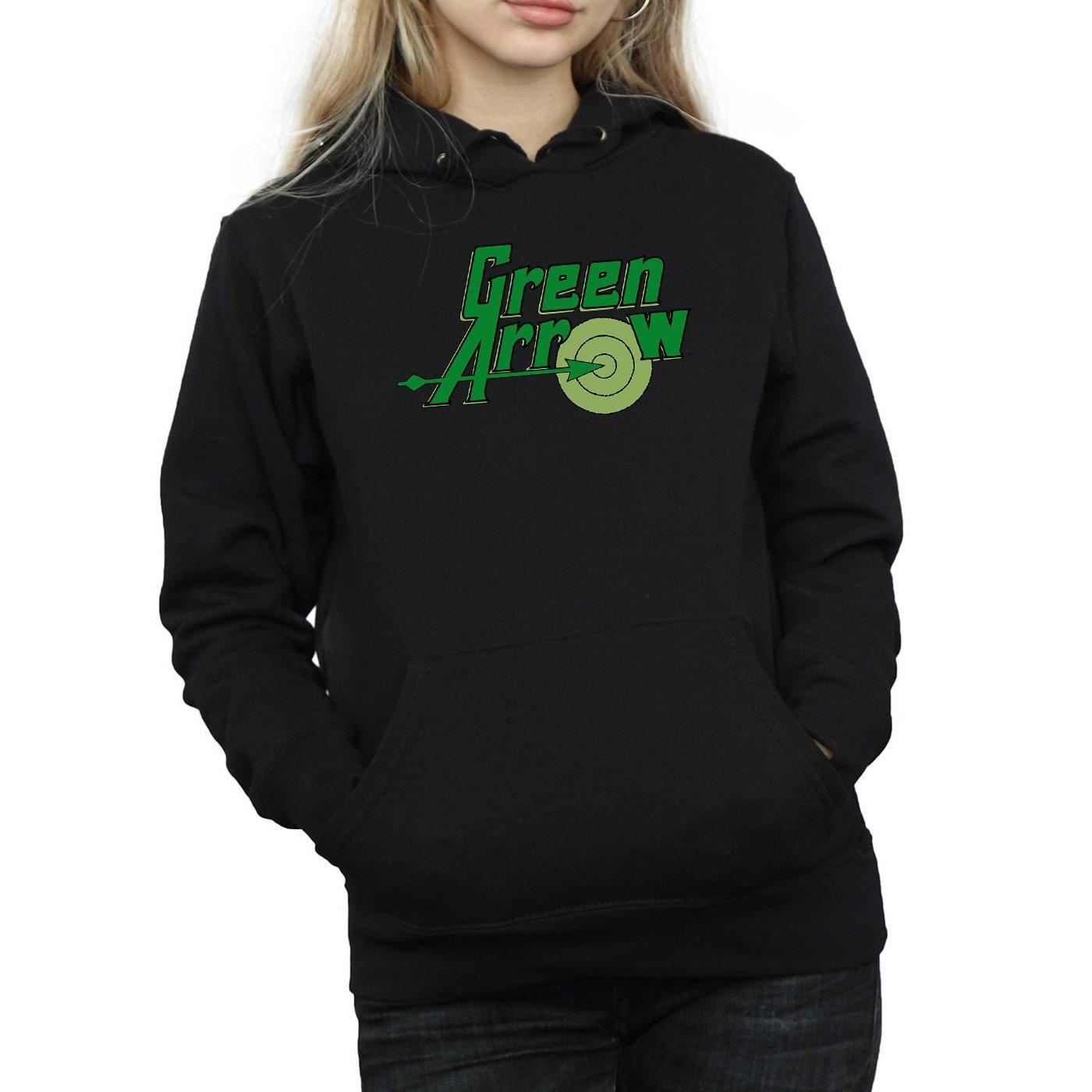 DC COMICS Green Arrow Logo Felpa con Cappuccio  
