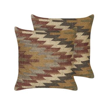 Dekokissen 2er Set aus Jute Boho DEEPOR