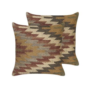 Lot de 2 coussins en Jute Boho DEEPOR