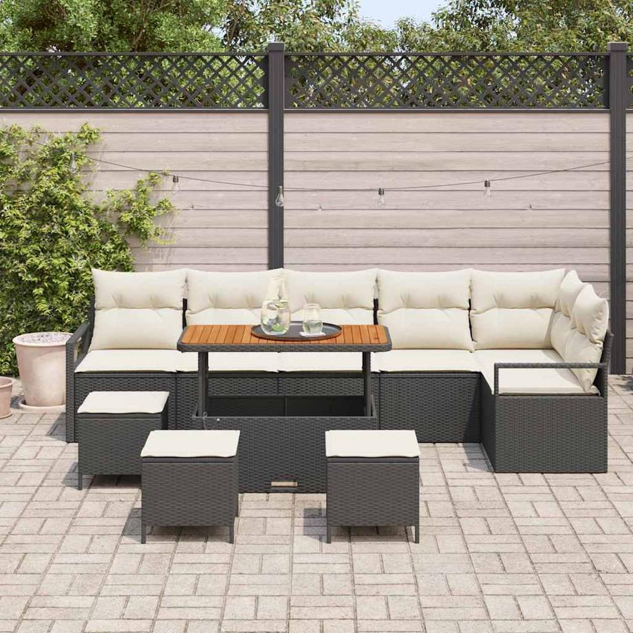 VidaXL Set Divano da Giardino Polyrattan  