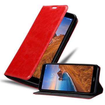 Housse compatible avec Xiaomi RedMi 7A - Coque de protection avec fermeture magnétique, fonction de support et compartiment pour carte