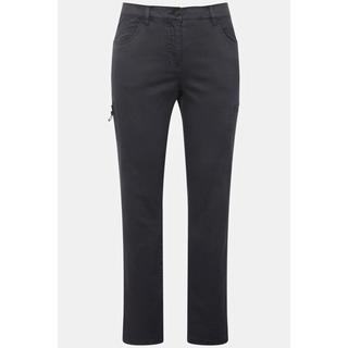 Ulla Popken  Pantalon cargo Sammy, ruban fantaisie, coupe droite 